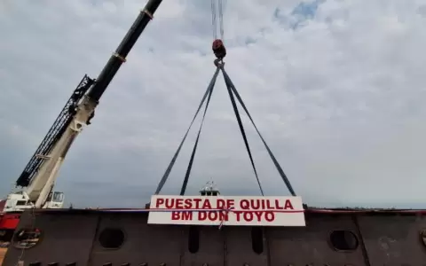 Inici� construcci�n del buque de mayor capacidad de la Hidrov�a Paraguay-Paran�