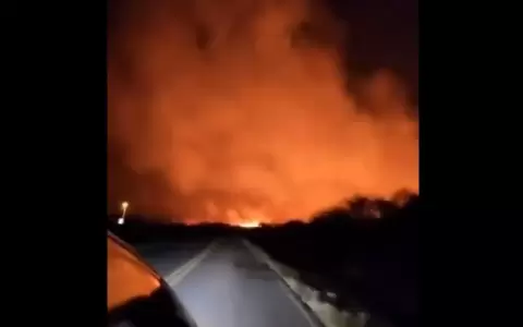 Enorme incendio forestal casi llega a una escuela en Pa'i Puku