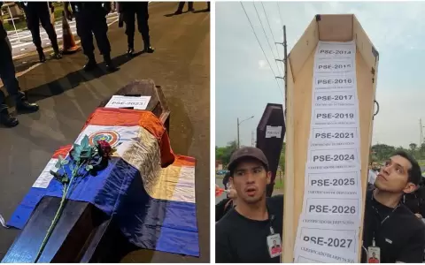 Se cumple el tercer d�a de resistencia de funcionaros desvinculados de Itaip�