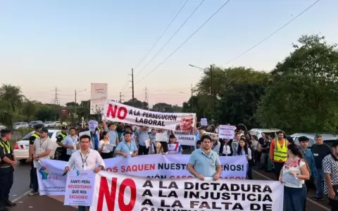 Por movilizaciones, desvinculados de Itaip� ser�an imputados por "perturbaci�n a la paz p�blica"