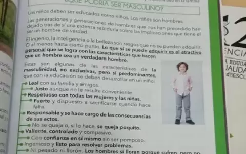 Los hombres "no lloran" y las mujeres pueden "hacer varias cosas", seg�n material filtrado del MEC