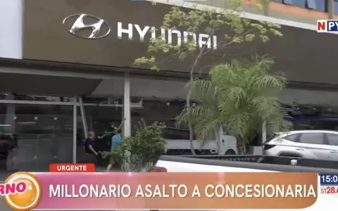 Millonario asalto a mano armada a plena luz del d�a en Asunci�n