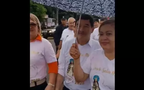 Cumpliendo promesa: senador peregrina hasta la Bas�lica de Caacup�