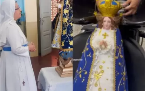Le viste y arregla a la Virgen de Caacup� hace 60 a�os: "Mi devoci�n me da fuerza"