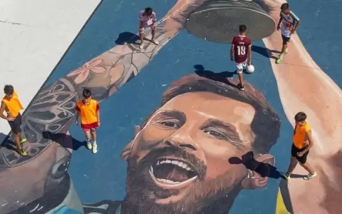 El nuevo mural gigante de Lionel Messi en Mar del Plata