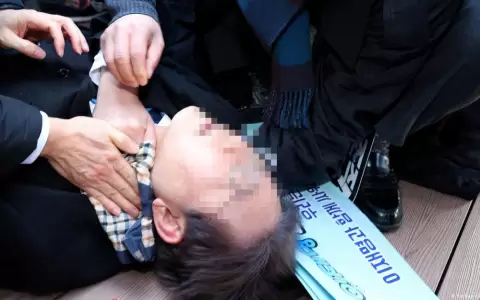 Apu�alado en el cuello principal l�der opositor surcoreano