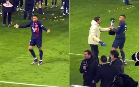 Hinchas se disgustaron por el actuar de Mbapp� con un asistente