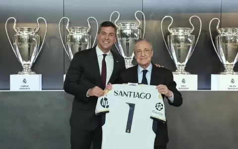 Santiago Pe�a se reuni� con el presidente de Real Madrid