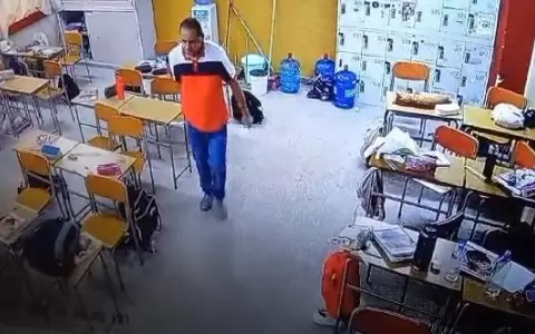 Ladr�n ingres� a colegio en pleno horario de clases y se llev� 9 celulares