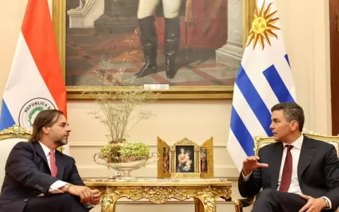 Ratificamos la libre navegaci�n y comercio de bienes, dice Pe�a tras recibir a Lacalle Pou