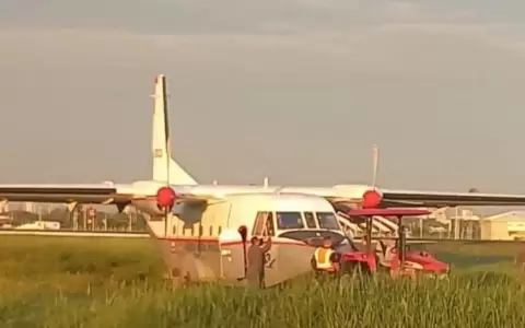 Avi�n militar sufri� desperfecto durante despegue en el aeropuerto