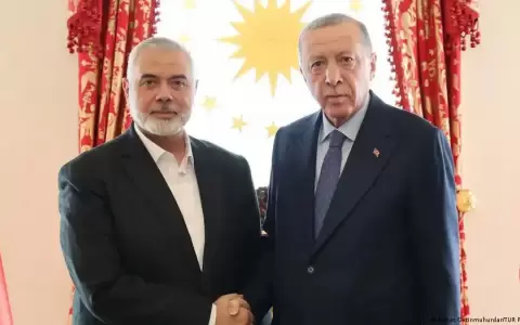 Erdogan pide a palestinos "unidad" tras reunirse con Haniyeh