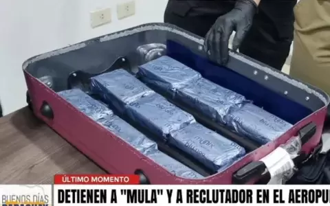 Mujer cae en el Silvio Pettirossi con 3 kilos de coca�na, la droga iba a Espa�a