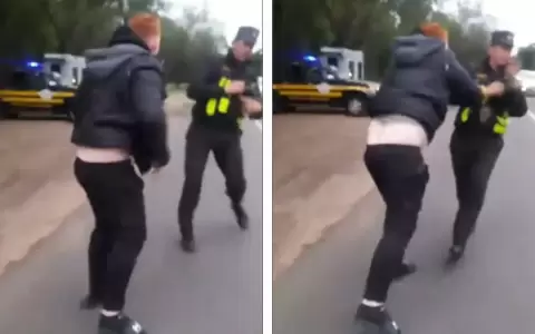 Prepotente conductor agrede a personal de la Caminera