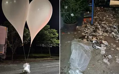 Corea del Norte env�a globos llenos de excrementos a Corea del Sur