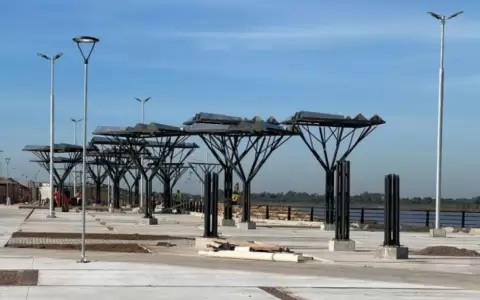 Obra del Parque Lineal en la Costanera Sur en etapa final, pr�ximo a inaugurarse