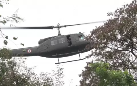 Atacan helic�ptero del CODI-FTC y hieren a dos tripulantes en Canindey�