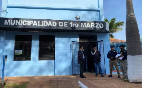 Allanamiento en la Municipalidad de 1ro de Marzo en caso por supuesta estafa