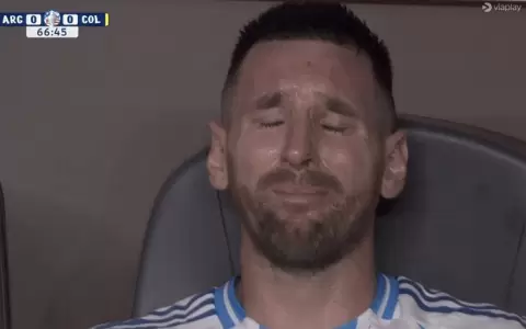 El llanto de Lionel Messi tras salir por lesi�n