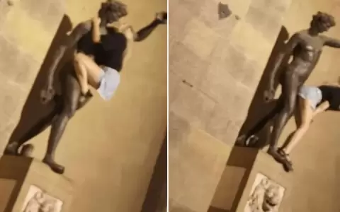 Esc�ndalo en Italia: turista simul� tener relaciones sexuales con la estatua del dios romano Baco