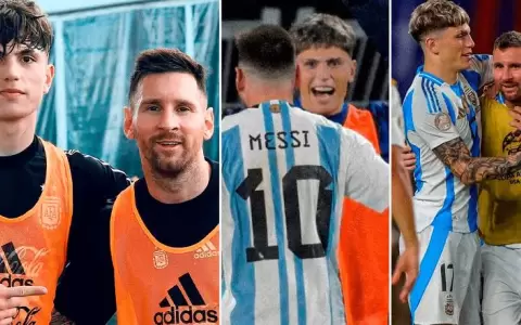 La respuesta de Garnacho sobre c�mo es su relaci�n con Messi