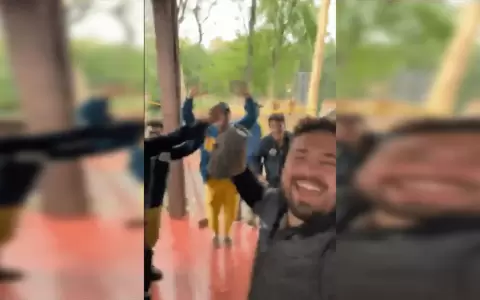 Bomberos bailan de felicidad por llegada de la lluvia en zona del Parque Cerro Cor�