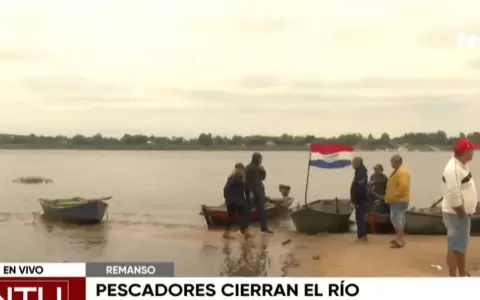 Pescadores cierran el r�o en protesta contra empresa que construye un barrio cerrado
