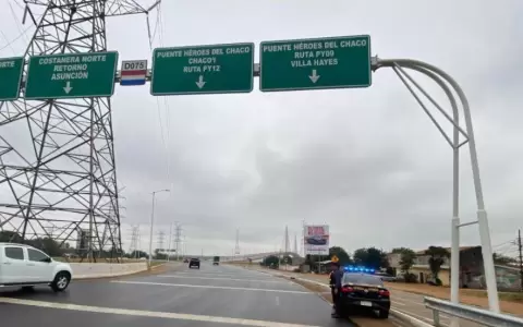 Patrulla Caminera recuerda l�mites de peso para tr�nsito en puente H�roes del Chaco