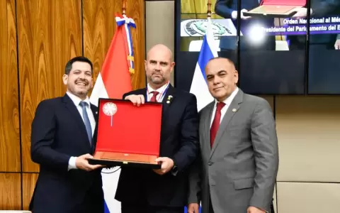Diputados otorga m�xima distinci�n al presidente del Congreso de Israel, Amir Ohana