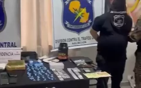 Incautan casi 15.000 dosis de droga tras allanamiento de vivienda en Luque