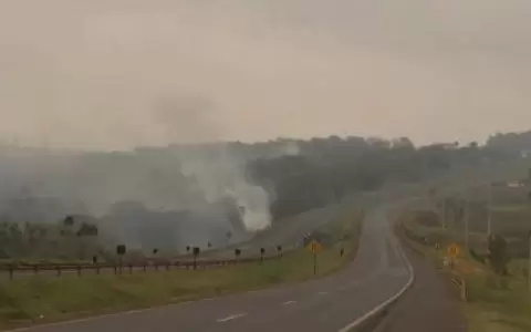 Focos de incendios: reportan quemaz�n en el kil�metro 98 de la ruta PY02