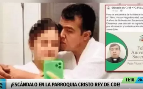 Esc�ndalo en CDE: viralizaron la foto de un sacerdote con una mujer en un motel