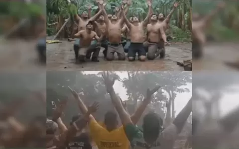 De rodilla y con las manos al cielo, bomberos agradecen por las lluvias