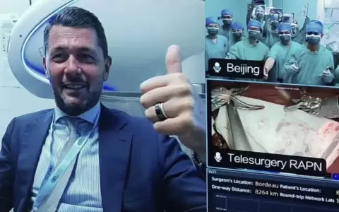 Desde Francia y usando un sistema rob�tico, cirujano extirpa tumor a paciente que est� en China