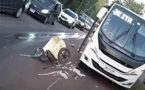 Vendedor de helados result� herido tras ser embestido por un bus