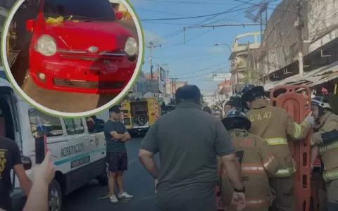 Mujer alcoholizada choca contra puesto de ventas en el mercado de San Lorenzo