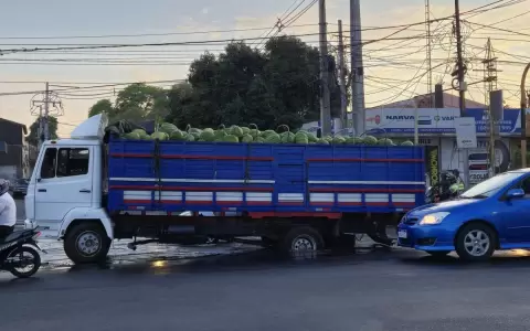 Cami�n cae en registro cloacal en la Avda. Mcal. Estigarribia y ocasiona caos en el tr�nsito vehicular