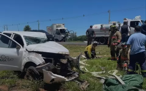 Aparatoso accidente en Misiones deja a cuatro personas heridas