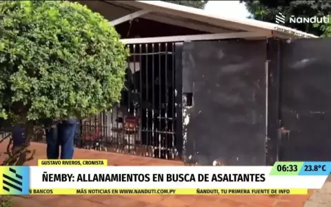 �emby: allanamientos simult�neos en busca de asaltantes de un local en Itaugu�