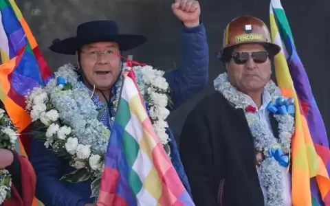 Luis Arce y Evo Morales.