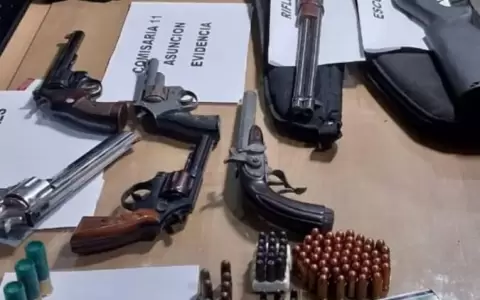 Incautan arsenal de armas en procedimiento realizado en zona de Asunci�n