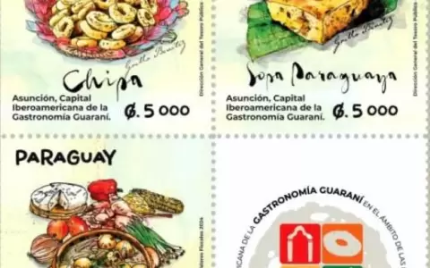 Emisi�n de estampillas rinde tributo a la gastronom�a paraguaya