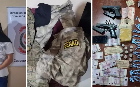 Detienen a polic�a e incautan de su poder dosis de drogas y uniforme de la Senad