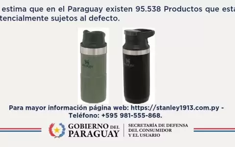 Sedeco advierte sobre tazas defectuosas de productos Stanley