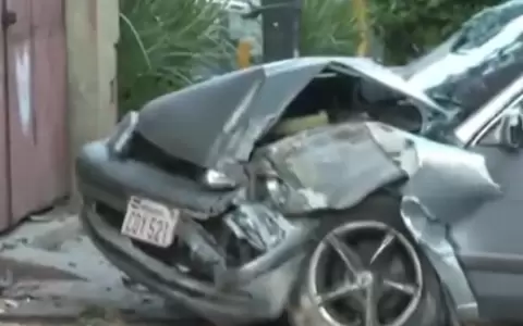 Accidente de tr�nsito ocasionado por bache dej� dos heridos en el microcentro de Asunci�n