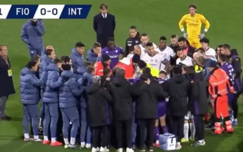 Suspenden Fiorentina vs. Inter tras desplome de futbolista