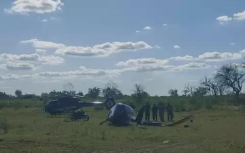 Cae helic�ptero de la Polic�a Nacional en Presidente Hayes; tripulantes ilesos