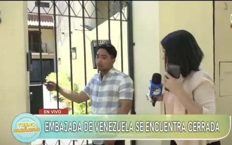 Tras ruptura diplom�tica, venezolano se ata a las afueras de la embajada en Asunci�n