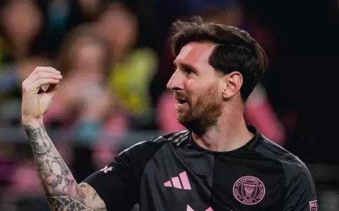 El pol�mico festejo de Lionel Messi