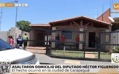 Carapegu�: delincuentes asaltan vivienda de diputado